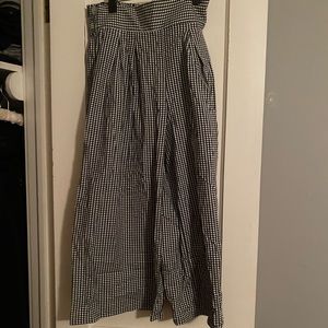 MISA L.A small check print wide leg pant size s